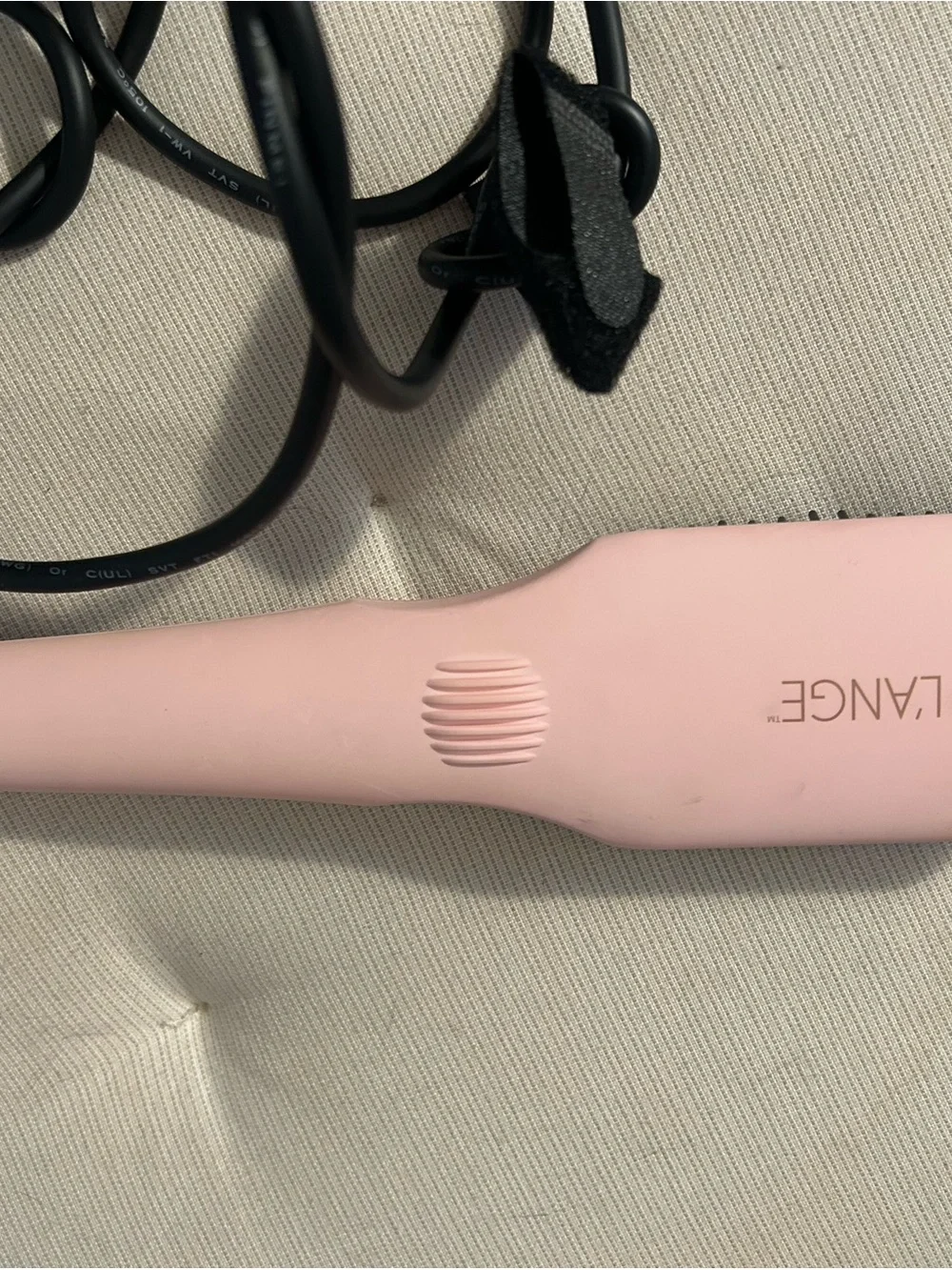 L'ANGE Le Vite Hairbrush Straightener - Pink and Black